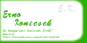 erno konicsek business card